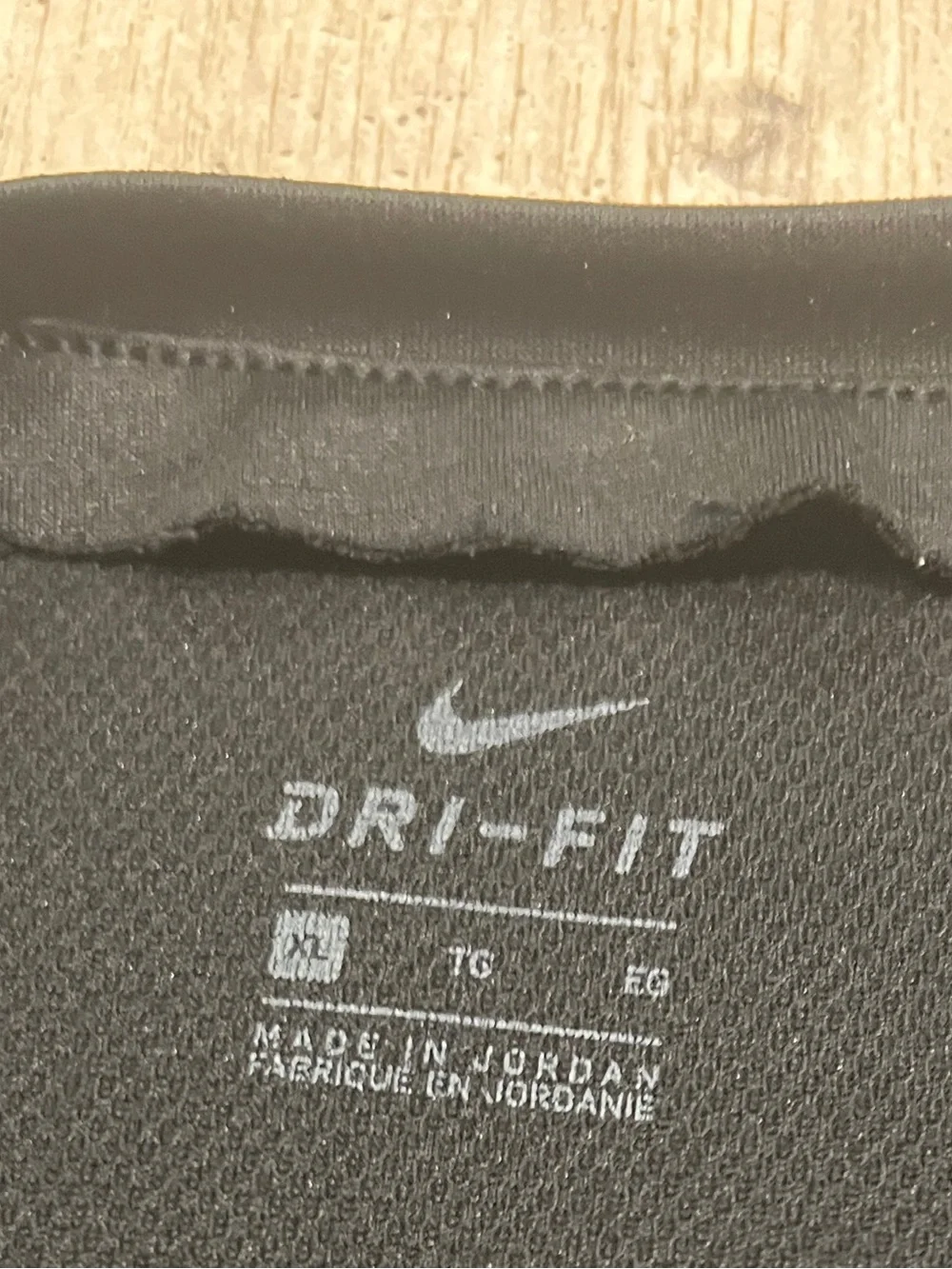 Nike Youth XL Black Dri-FIT Logo Tee